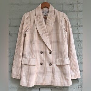 Plaid Double Breasted Blazer by Rachel Zoe